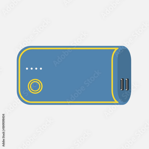 Blue Portable Power Bank with USB Port.