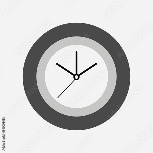 Simple Clock Face Showing Three O Clock.