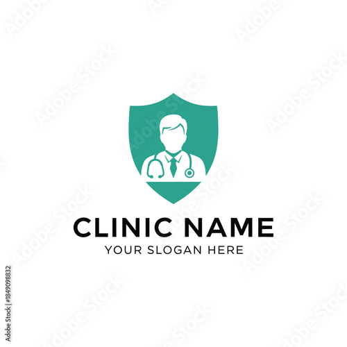 Medical Clinic Logo Icon – Healthcare Shield Doctor Symbol for Professional Branding