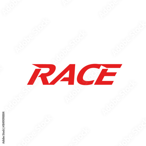 Race Text Logo Icon – Speed Motorsport Wordmark for Racing, Sports & Performance Design