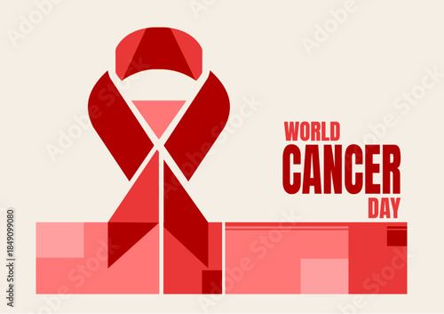 World cancer day banner - vector illustration