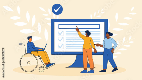 Team Collaboration on Digital Checklist with Accessible Technology