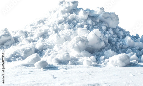 Wallpaper Mural Tall realistic winter fir tree standing alone with frost and heavy snow. Torontodigital.ca