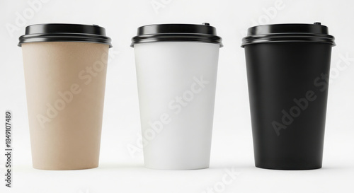 Wallpaper Mural Three reusable stainless steel travel cups in different colors Torontodigital.ca