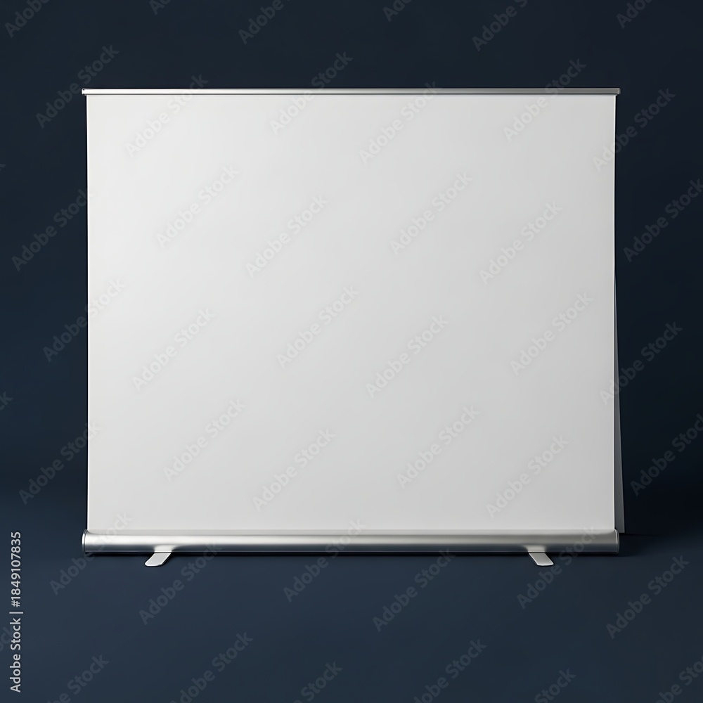 Obraz premium Blank Whiteboard on Stand Ready for Presentation