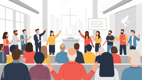 Diverse group of people participating in interactive workshop or seminar