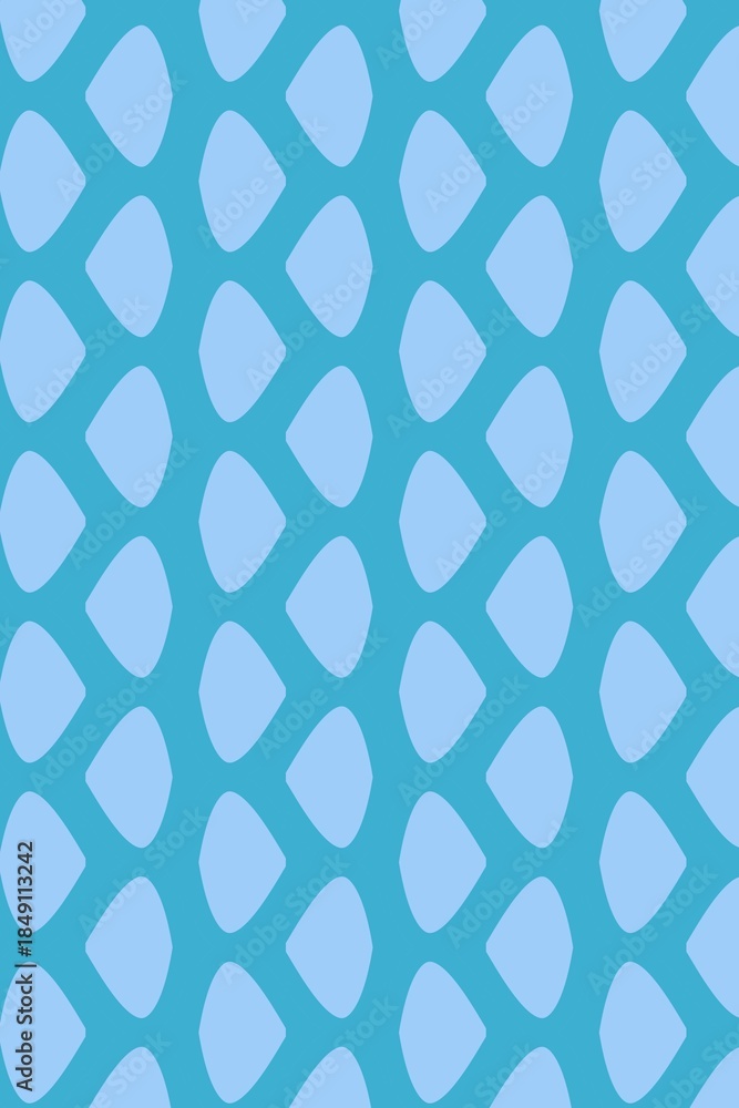 Fototapeta premium Cute blue geometric shape pattern design element tile for fabric and wallpaper 