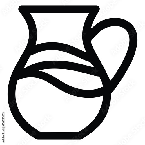 Simple ceramic pitcher