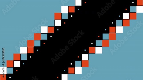 Transition mask  with motion cube shapes, alpha channel