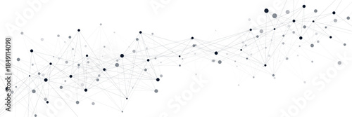 Abstract global network connection concept design. Futuristic big data visualization and computer networks. Suitable for internet technology and science background. Vector
