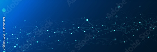 Global network connection concept with connecting dots and lines design. Futuristic big data visualization. Suitable for internet technology and science. Vector