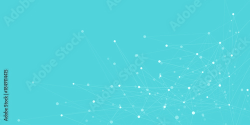 Molecular structure, DNA, neural network and genetic engineering. Minimalist plexus design or connecting dots and lines. Suitable for innovation technology and science background. Vector