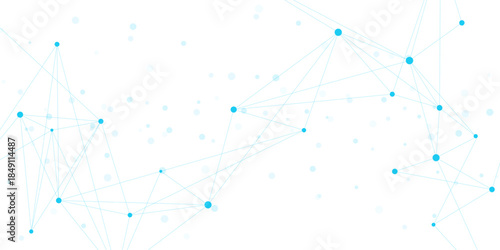 Abstract network connection background. Minimalist digital data visualization with plexus design. Suitable for biochemistry, science and technology. Vector