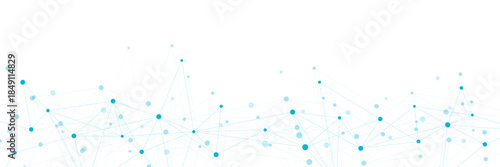 Digital technology with abstract connecting dots and lines. Global communication and big data visualization. Suitable for innovation and science. Vector illustration