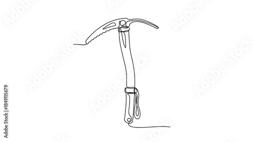 Ice pick tool with curved blade and handle for climbing activities  