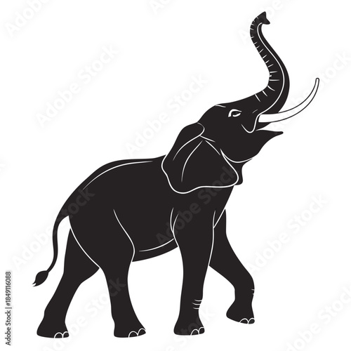 Silhouette of an elephant