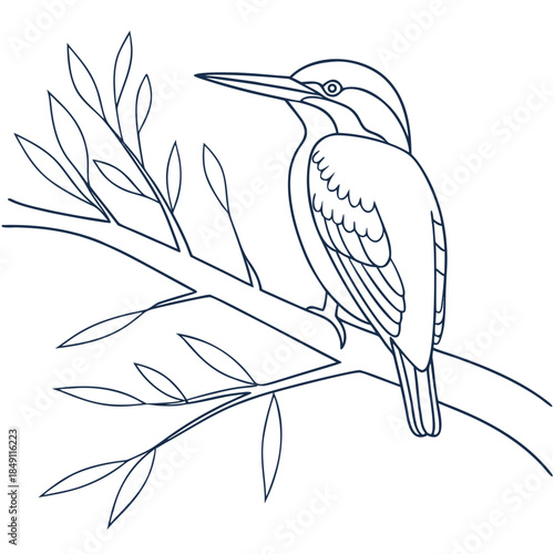 Bird perched on branch