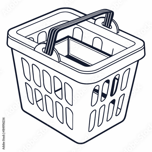 Shopping basket with handles