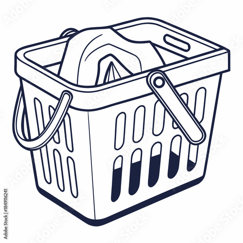 Shopping basket with items