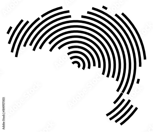 Symbol Map of the Region Zuid-Nederland (The Netherlands) showing the region with a black spiral line