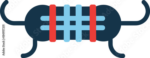 Fitness bench press equipment icon vector illustration in flat style isolated on white for gym workout training and strength exercise designs