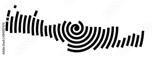 Symbol Map of the Region Kriti (Greece) showing the region with a black spiral line