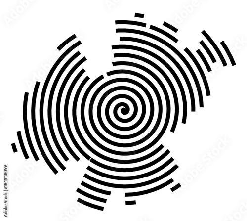 Symbol Map of the Region Oeste e Vale do Tejo (Portugal) showing the region with a black spiral line