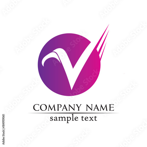  V letters business logo and symbols template