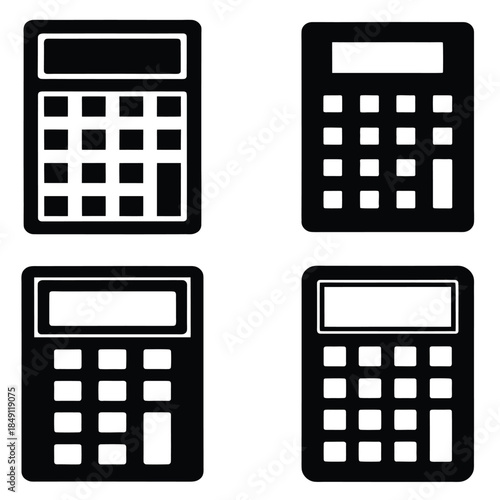 calcalutor  vector icons bundle set