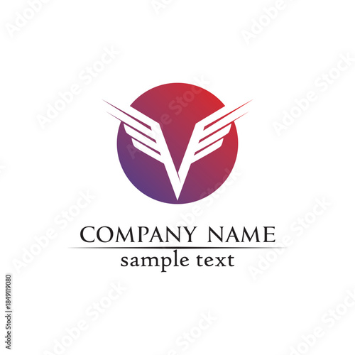  V letters business logo and symbols template
