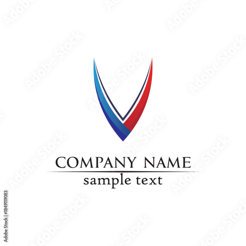  V letters business logo and symbols template
