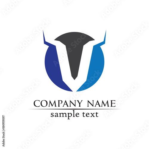  V letters business logo and symbols template