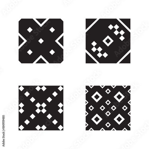 Geometric Square Diamond Pattern Illustration Background for Textile and Fabric