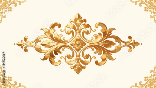 Golden ornate decorative pattern
