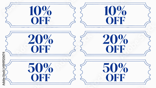 Discount coupons with varying percentages