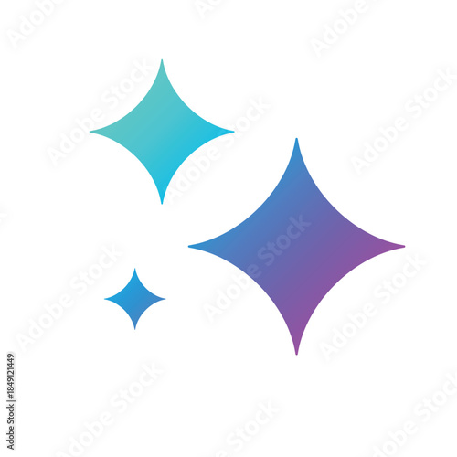 Gradient sparkle icon symbolizing AI-generated digital creation