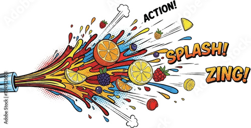 Explosive Comic Impact Burst – High-Energy Action Splash with Dynamic Motion, Power, and Vibrant Visual Chaos