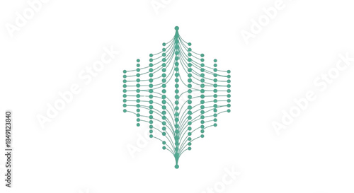 Abstract neural network structure visualizing complex data flow and interconnectedness