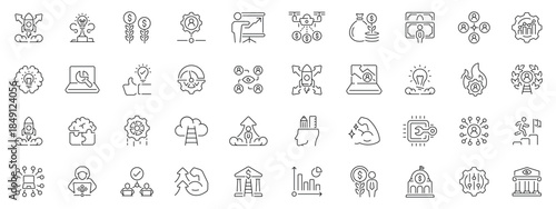 Artificial intelligence icons set. linear, editable line icons for tech and design