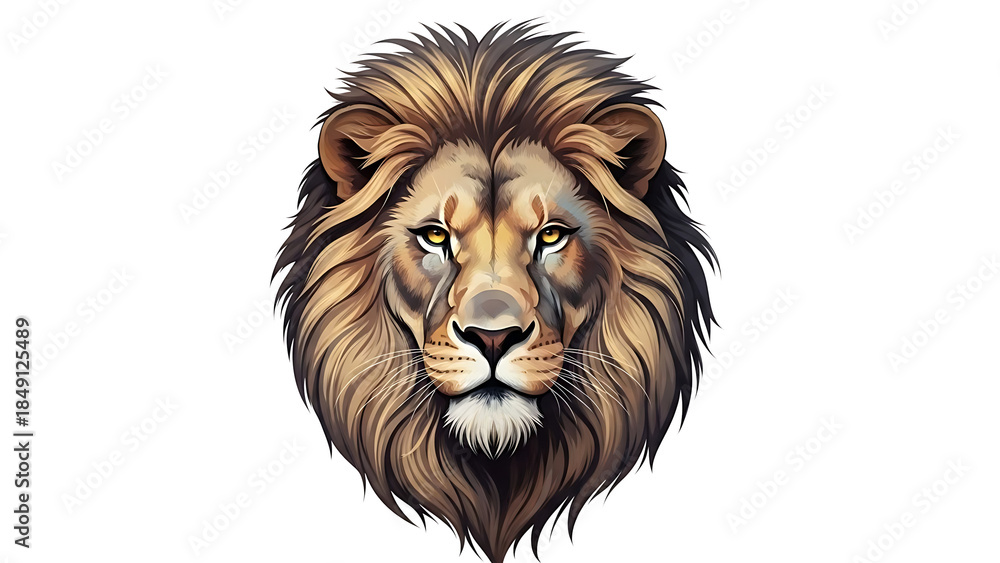 Obraz premium neon lion, fierce lion, prosperity, abundance, success, strength, power, courage, wealth, financial growth, leadership, motivation, inspirational message, surreal art, vibrant colors, generation IA