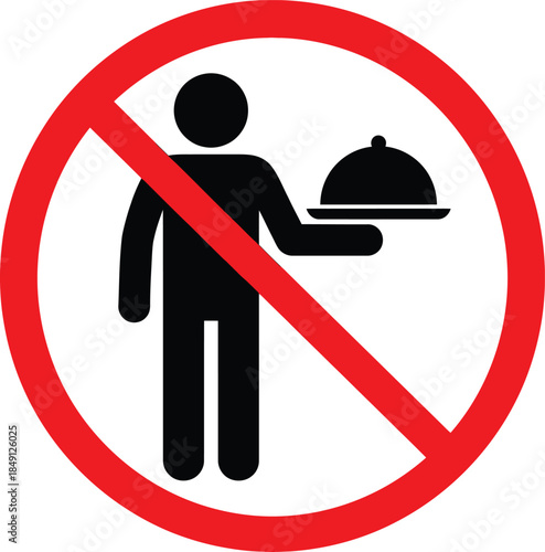No food service sign