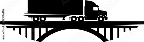 Heavy Duty Semi Truck Cargo Transport Illustration