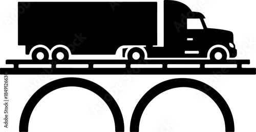Heavy Duty Semi Truck Cargo Transport Illustration