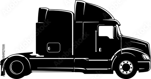 Heavy Duty Semi Truck Cargo Transport Illustration