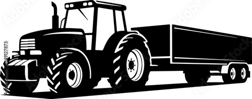 Farm Tractor with Barnyard Animals Illustration