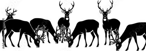 Majestic Deer Under Moon Silhouette