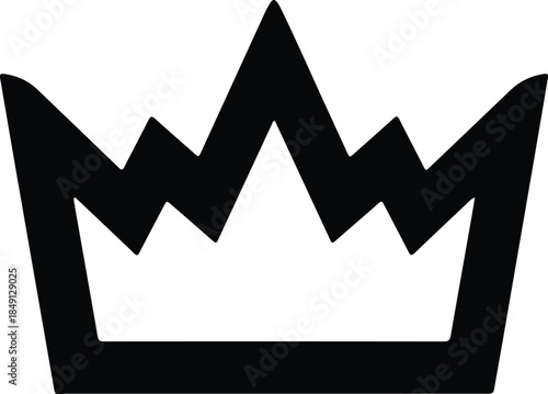 Silhouette modern sharp jagged crown logo icon design Vector Illustration