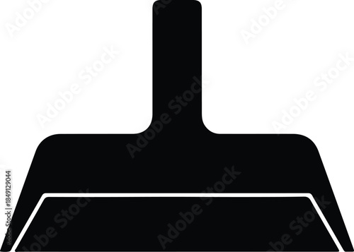 Silhouette of a dustpan for household cleaning chores Vector Illustration