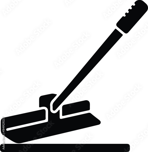 Silhouette Office Hole Puncher Lever Press Tool Icon Vector Illustration