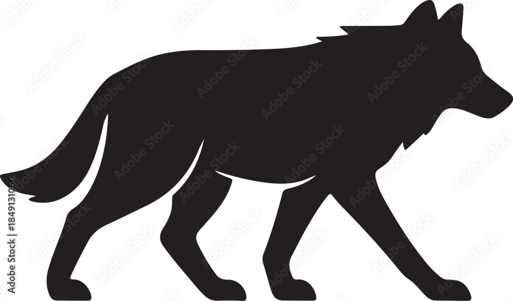 Fototapeta premium wolf silhouette vector